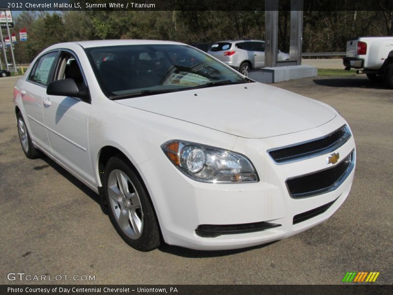 Summit White / Titanium 2012 Chevrolet Malibu LS