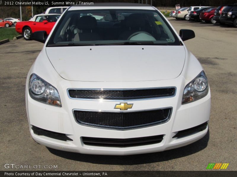 Summit White / Titanium 2012 Chevrolet Malibu LS