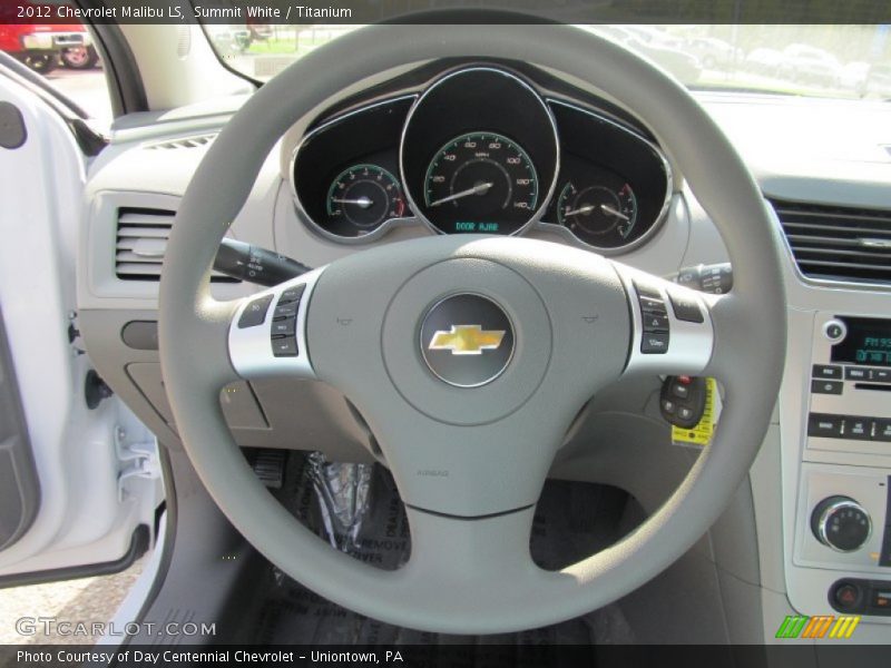 Summit White / Titanium 2012 Chevrolet Malibu LS