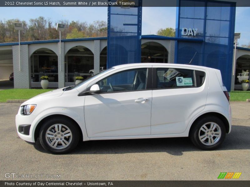 Summit White / Jet Black/Dark Titanium 2012 Chevrolet Sonic LS Hatch