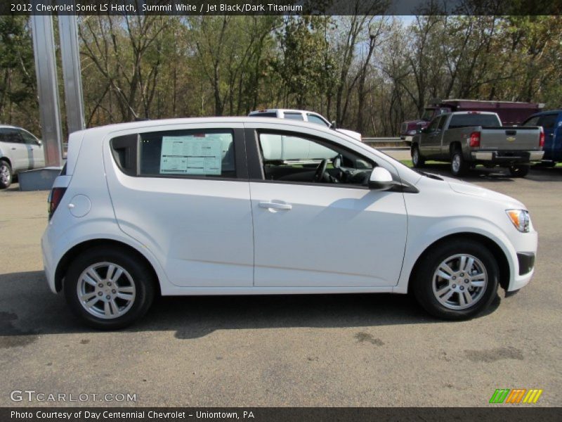 Summit White / Jet Black/Dark Titanium 2012 Chevrolet Sonic LS Hatch