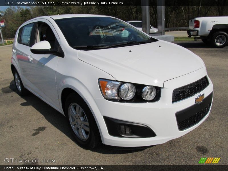 Summit White / Jet Black/Dark Titanium 2012 Chevrolet Sonic LS Hatch