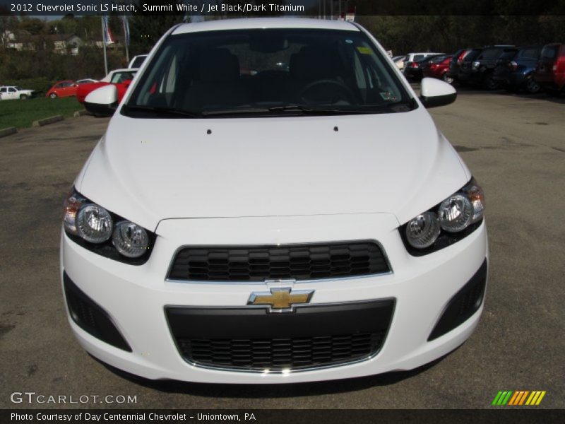 Summit White / Jet Black/Dark Titanium 2012 Chevrolet Sonic LS Hatch