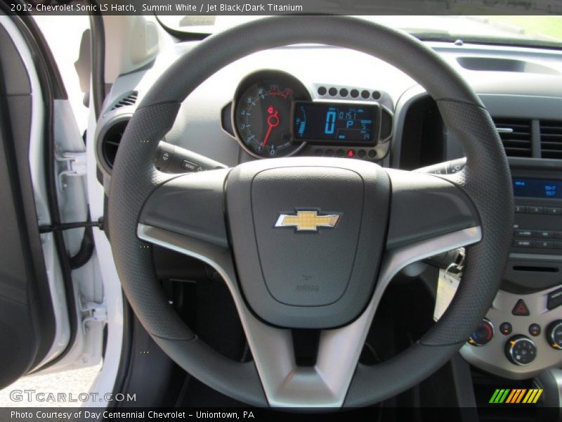Summit White / Jet Black/Dark Titanium 2012 Chevrolet Sonic LS Hatch