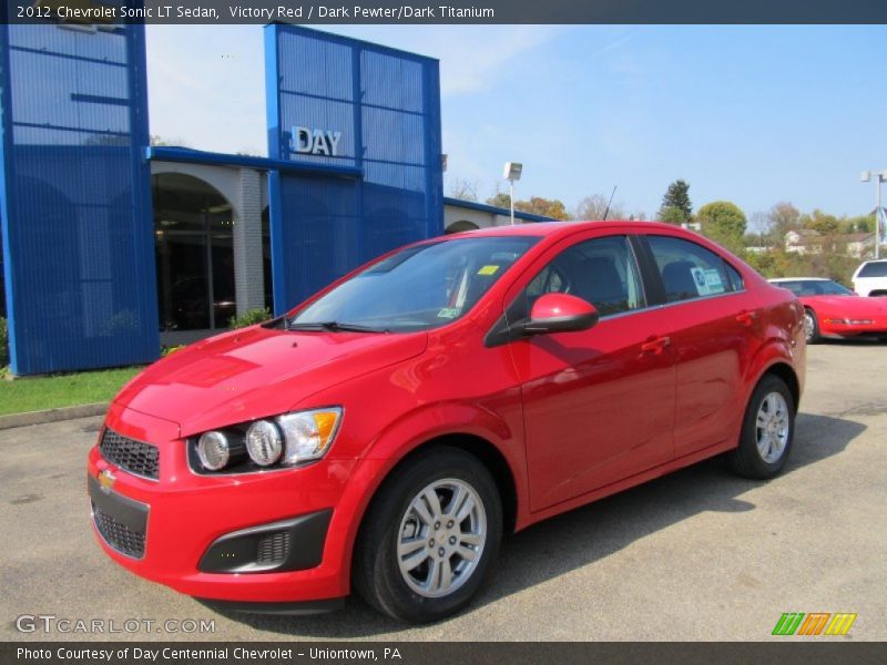 Victory Red / Dark Pewter/Dark Titanium 2012 Chevrolet Sonic LT Sedan