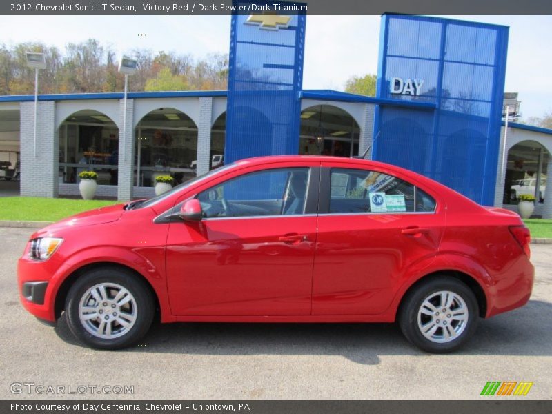 Victory Red / Dark Pewter/Dark Titanium 2012 Chevrolet Sonic LT Sedan