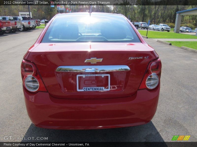 Victory Red / Dark Pewter/Dark Titanium 2012 Chevrolet Sonic LT Sedan