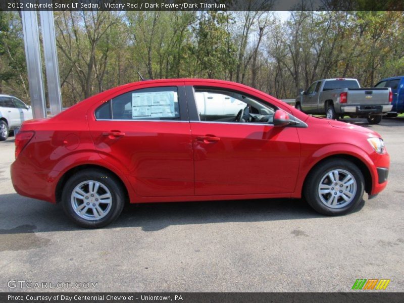 Victory Red / Dark Pewter/Dark Titanium 2012 Chevrolet Sonic LT Sedan