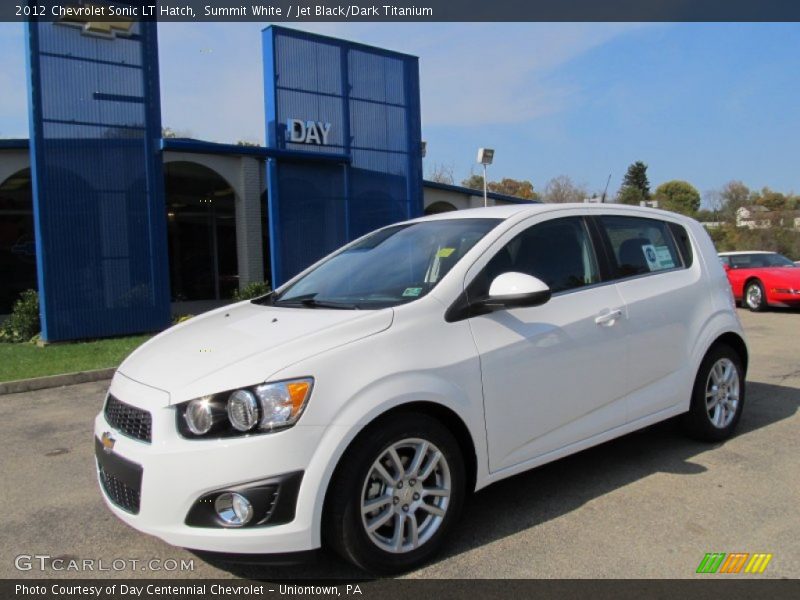Summit White / Jet Black/Dark Titanium 2012 Chevrolet Sonic LT Hatch