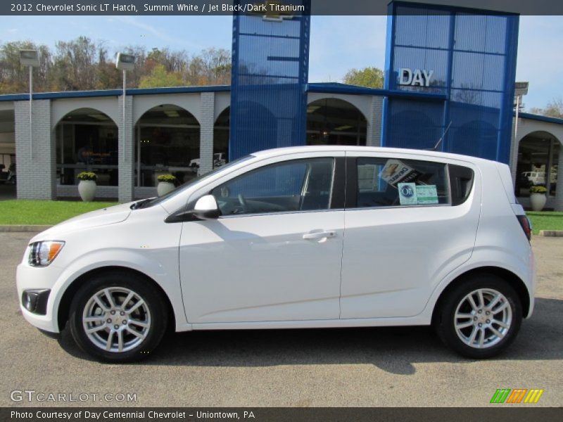Summit White / Jet Black/Dark Titanium 2012 Chevrolet Sonic LT Hatch