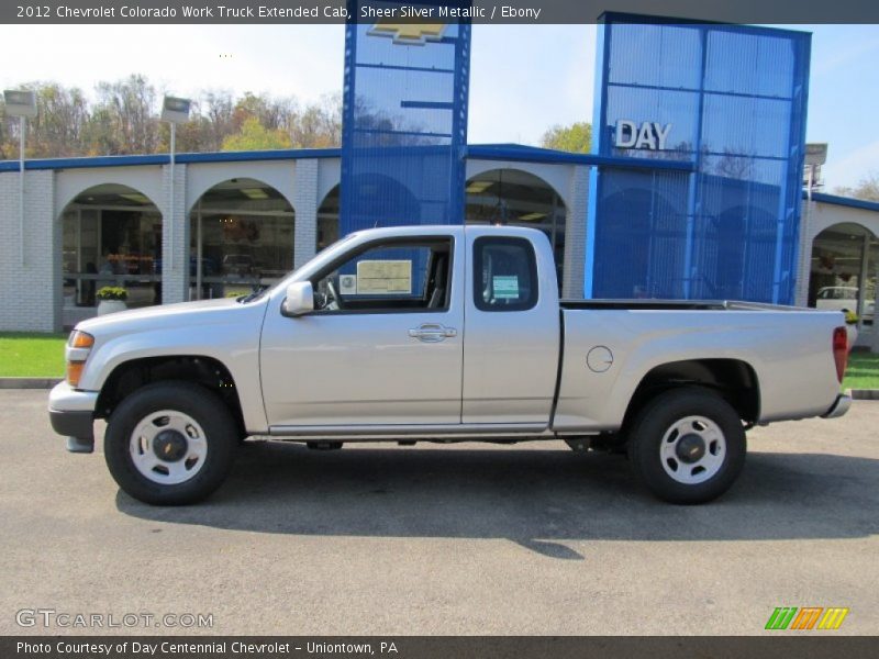 Sheer Silver Metallic / Ebony 2012 Chevrolet Colorado Work Truck Extended Cab
