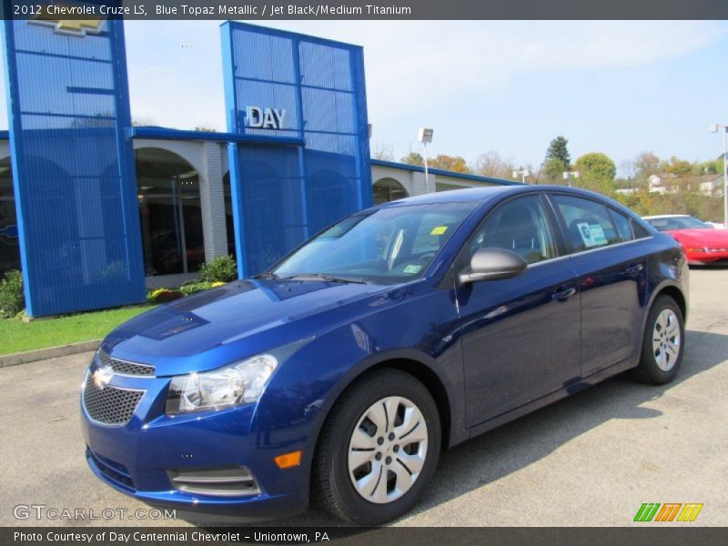 Blue Topaz Metallic / Jet Black/Medium Titanium 2012 Chevrolet Cruze LS