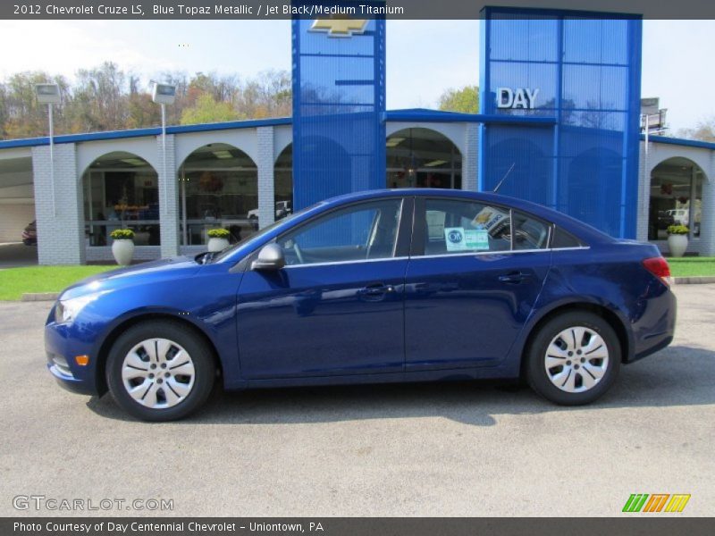 Blue Topaz Metallic / Jet Black/Medium Titanium 2012 Chevrolet Cruze LS