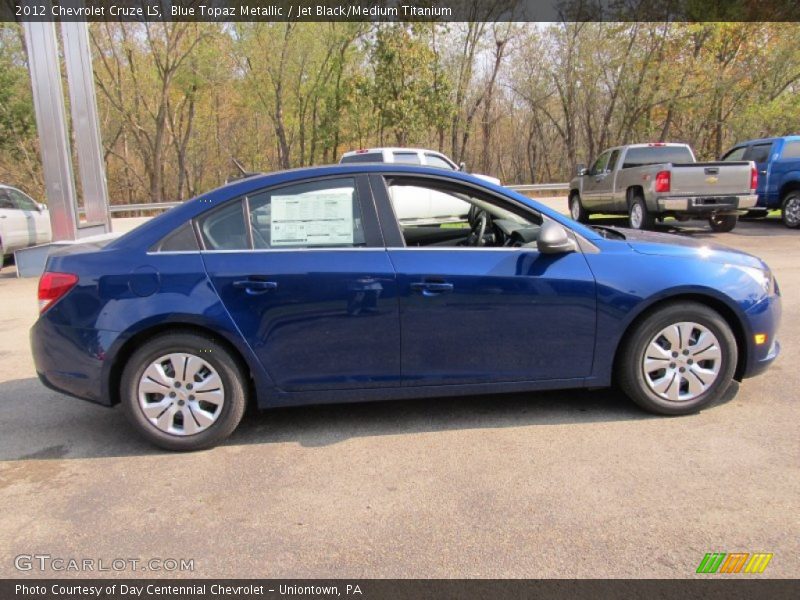 Blue Topaz Metallic / Jet Black/Medium Titanium 2012 Chevrolet Cruze LS