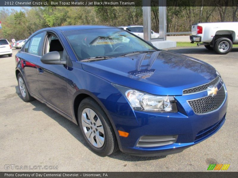Blue Topaz Metallic / Jet Black/Medium Titanium 2012 Chevrolet Cruze LS