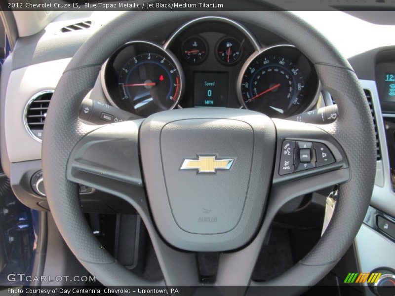Blue Topaz Metallic / Jet Black/Medium Titanium 2012 Chevrolet Cruze LS