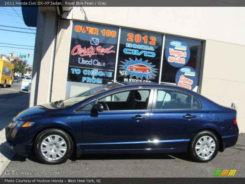 Royal Blue Pearl / Gray 2011 Honda Civic DX-VP Sedan