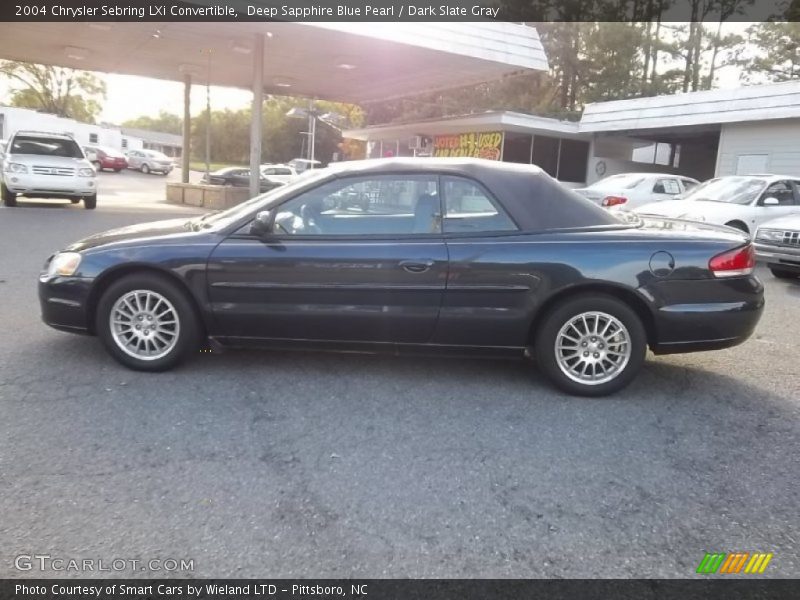 Deep Sapphire Blue Pearl / Dark Slate Gray 2004 Chrysler Sebring LXi Convertible