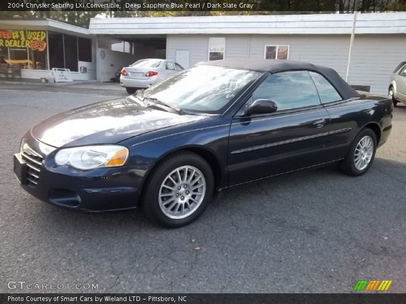 Deep Sapphire Blue Pearl / Dark Slate Gray 2004 Chrysler Sebring LXi Convertible