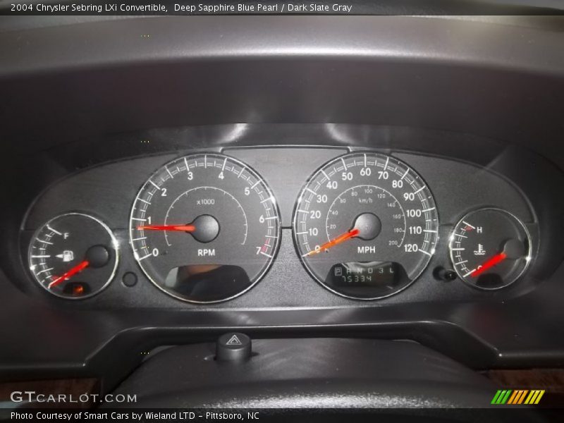 Deep Sapphire Blue Pearl / Dark Slate Gray 2004 Chrysler Sebring LXi Convertible