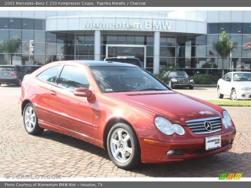 Paprika Metallic / Charcoal 2003 Mercedes-Benz C 230 Kompressor Coupe