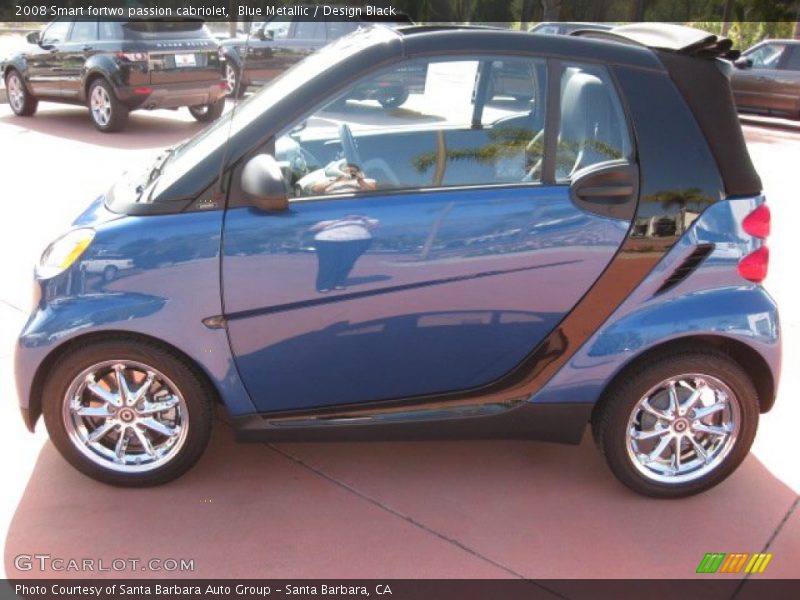 Blue Metallic / Design Black 2008 Smart fortwo passion cabriolet