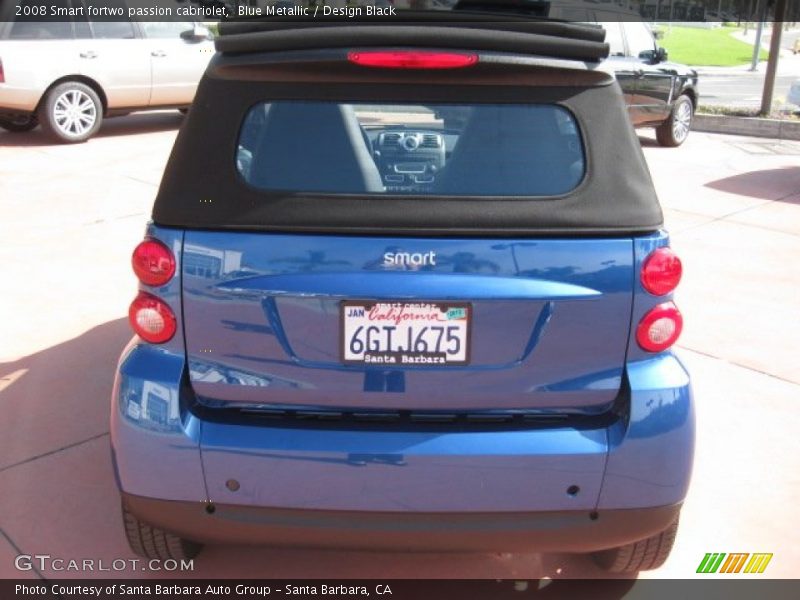 Blue Metallic / Design Black 2008 Smart fortwo passion cabriolet