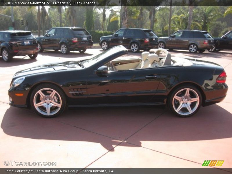 Black / Stone 2009 Mercedes-Benz SL 550 Roadster