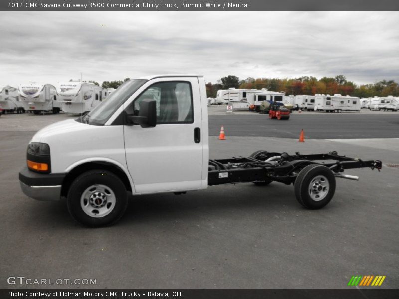  2012 Savana Cutaway 3500 Commercial Utility Truck Summit White