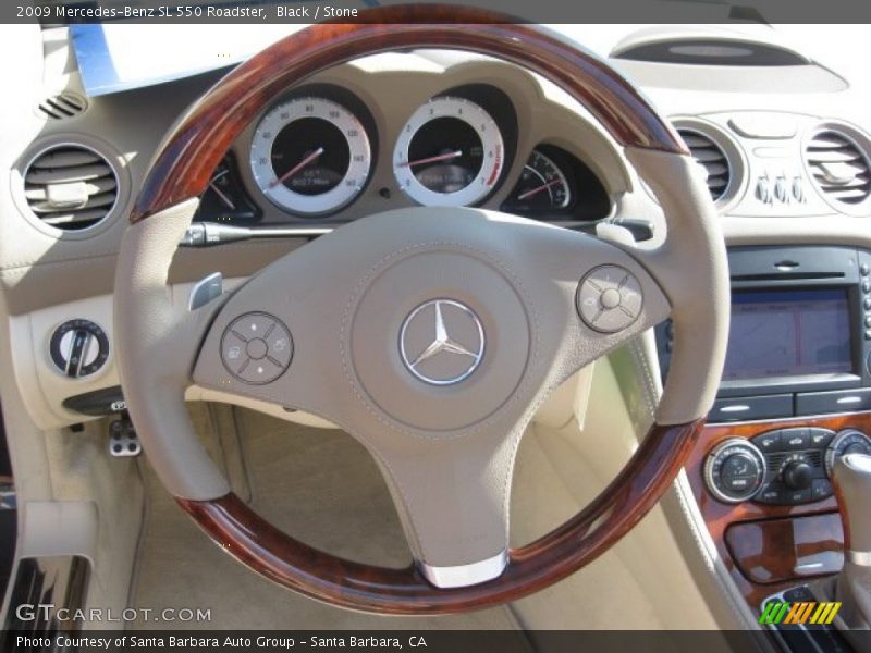 Black / Stone 2009 Mercedes-Benz SL 550 Roadster