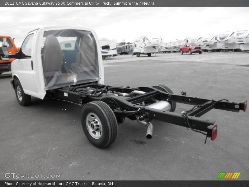 2012 Savana Cutaway 3500 Commercial Utility Truck Summit White