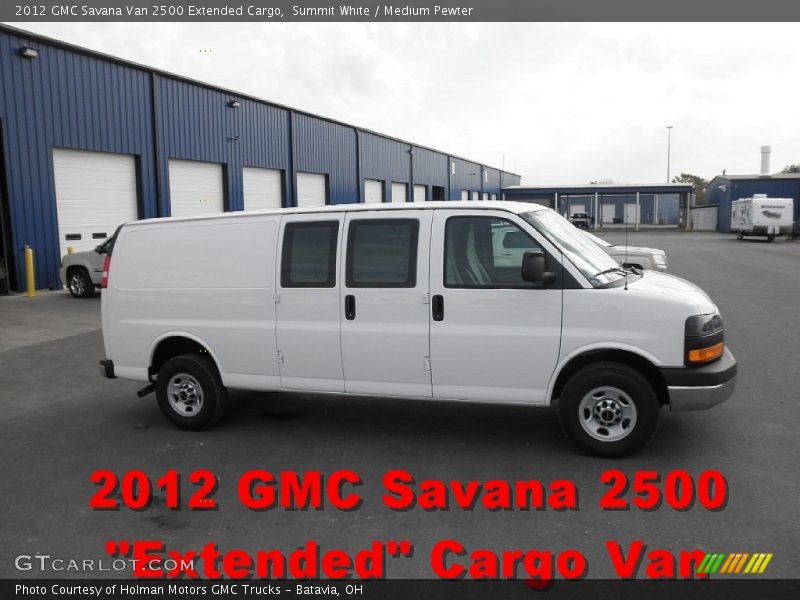 Summit White / Medium Pewter 2012 GMC Savana Van 2500 Extended Cargo