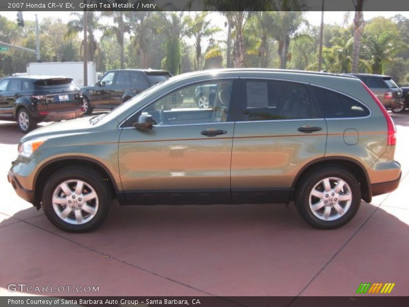 Green Tea Metallic / Ivory 2007 Honda CR-V EX