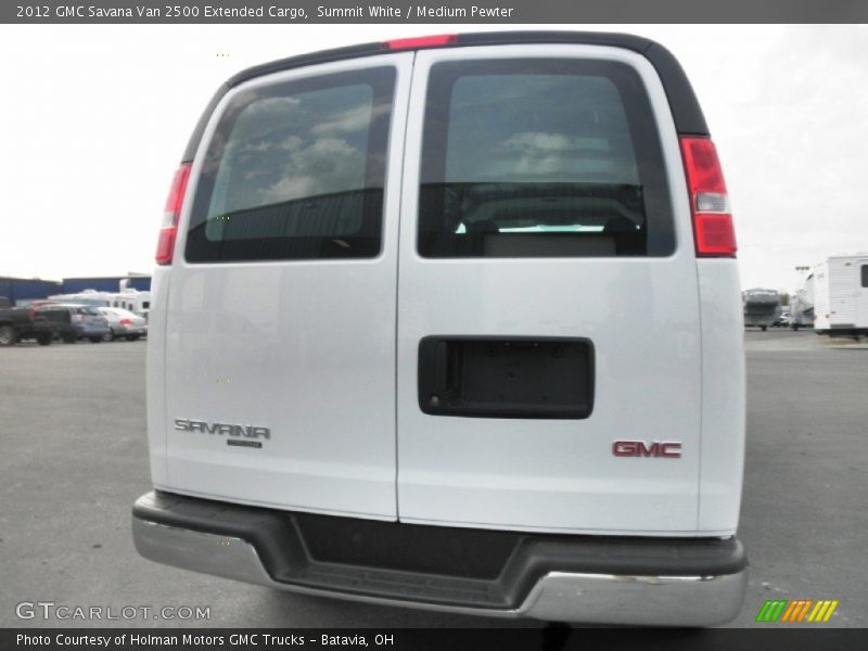 Summit White / Medium Pewter 2012 GMC Savana Van 2500 Extended Cargo