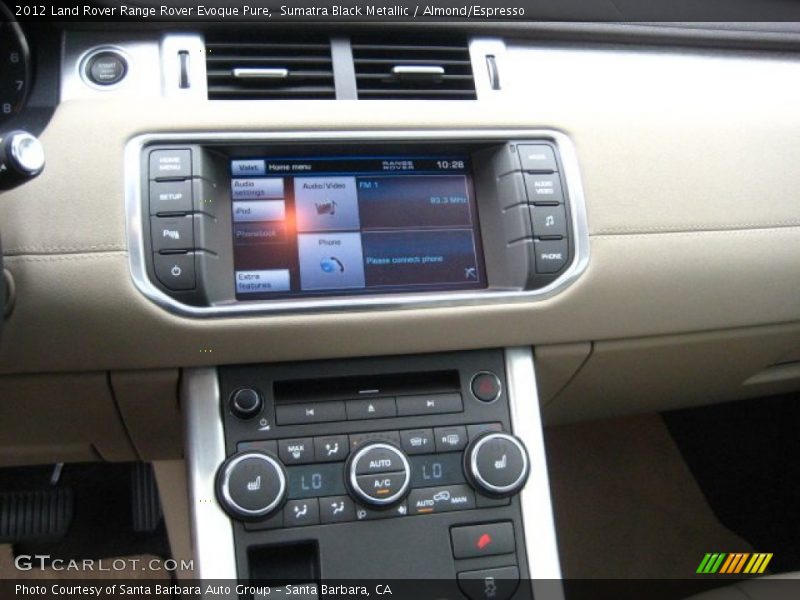 Controls of 2012 Range Rover Evoque Pure