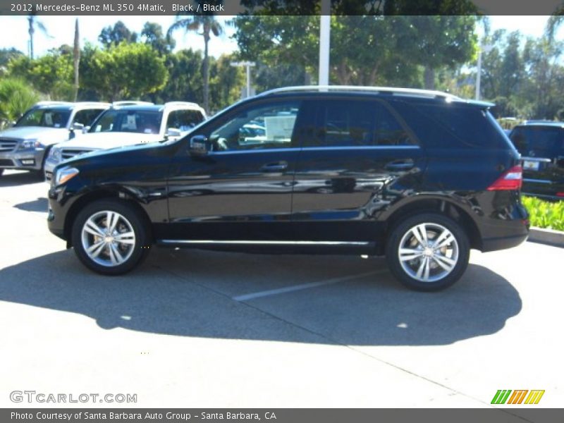 Black / Black 2012 Mercedes-Benz ML 350 4Matic