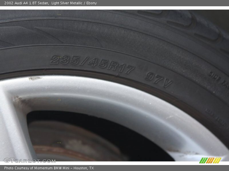 Light Silver Metallic / Ebony 2002 Audi A4 1.8T Sedan