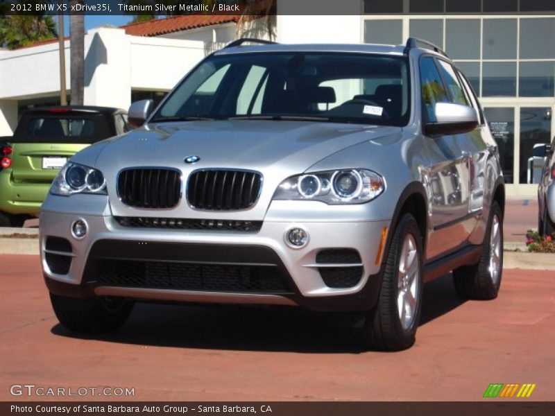 Titanium Silver Metallic / Black 2012 BMW X5 xDrive35i