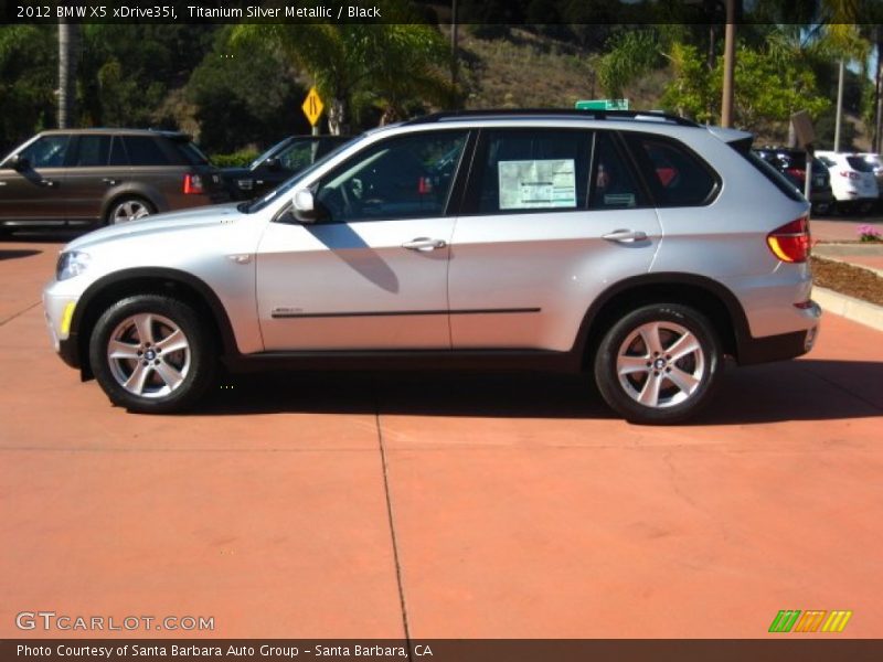 Titanium Silver Metallic / Black 2012 BMW X5 xDrive35i