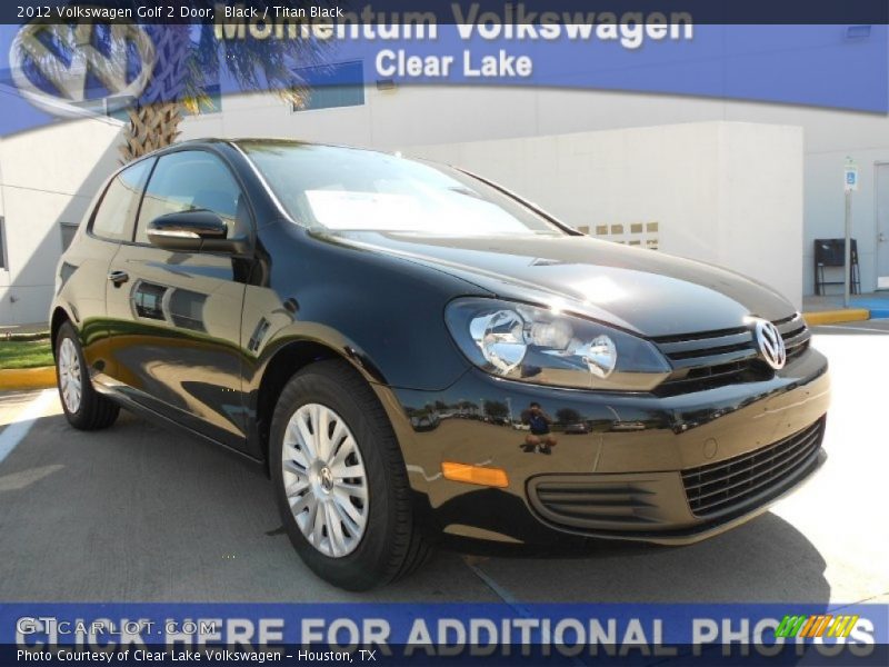 Black / Titan Black 2012 Volkswagen Golf 2 Door