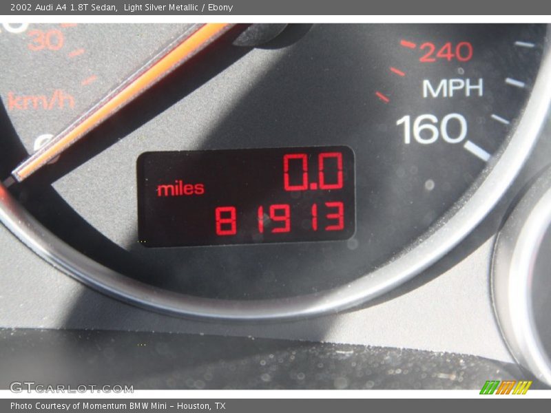 Light Silver Metallic / Ebony 2002 Audi A4 1.8T Sedan