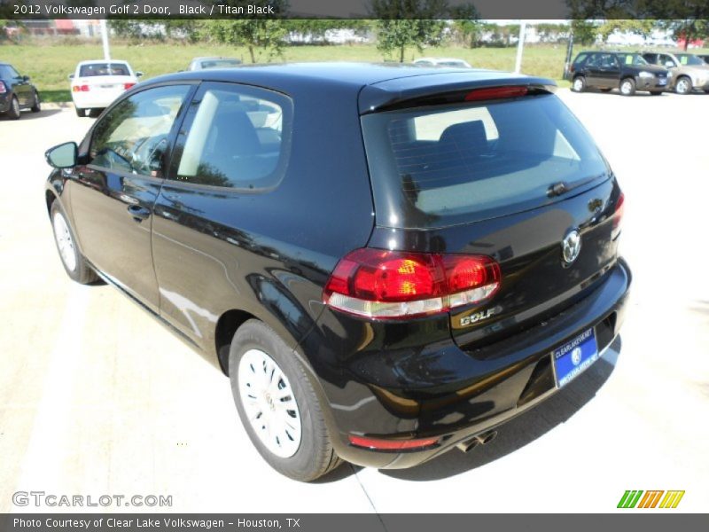 Black / Titan Black 2012 Volkswagen Golf 2 Door