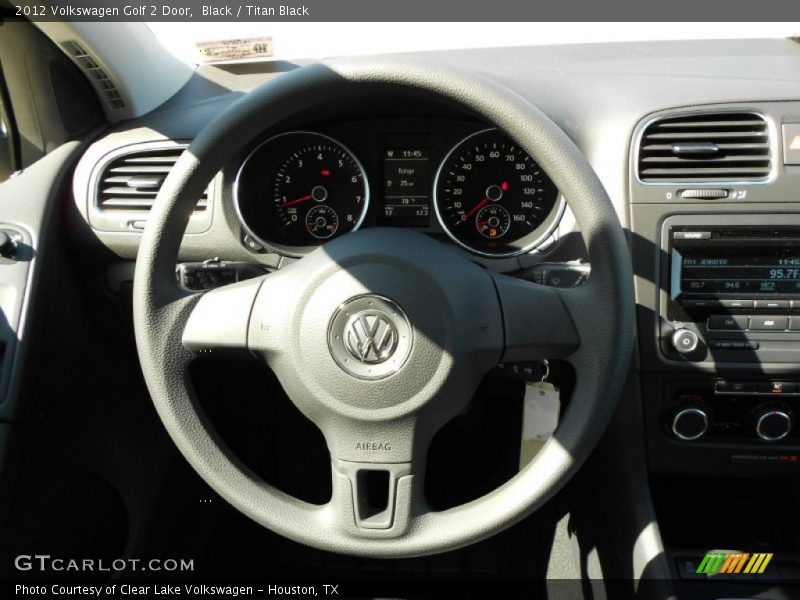 Black / Titan Black 2012 Volkswagen Golf 2 Door