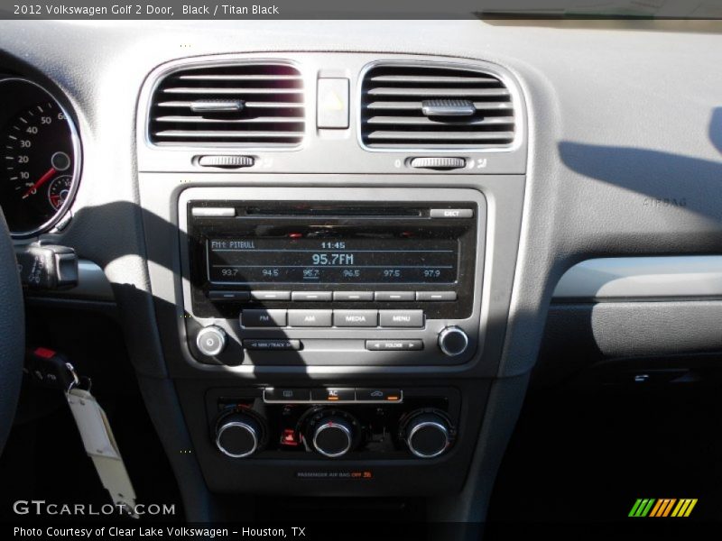 Black / Titan Black 2012 Volkswagen Golf 2 Door