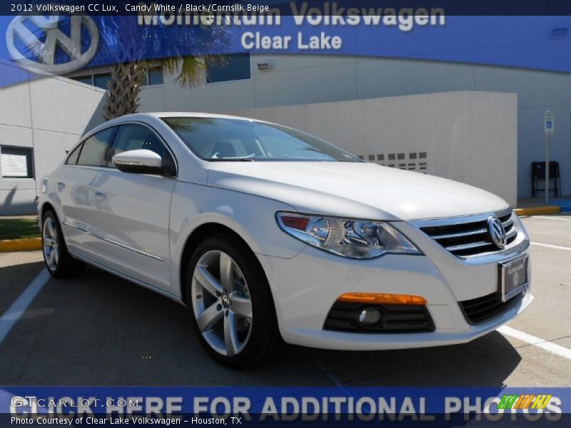 Candy White / Black/Cornsilk Beige 2012 Volkswagen CC Lux