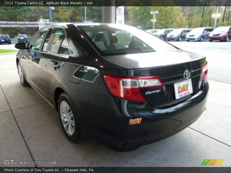 Attitude Black Metallic / Ash 2012 Toyota Camry LE