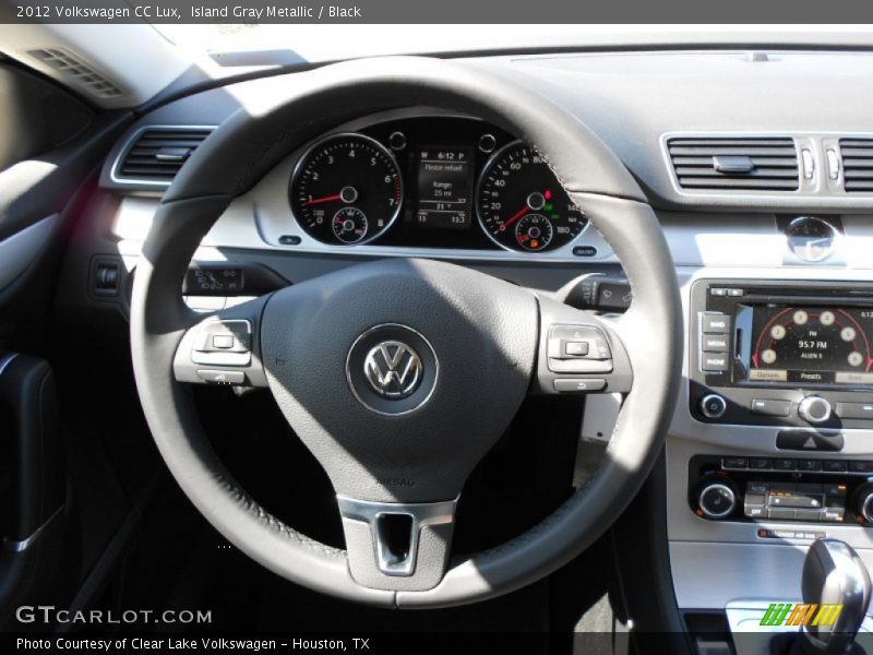 Island Gray Metallic / Black 2012 Volkswagen CC Lux