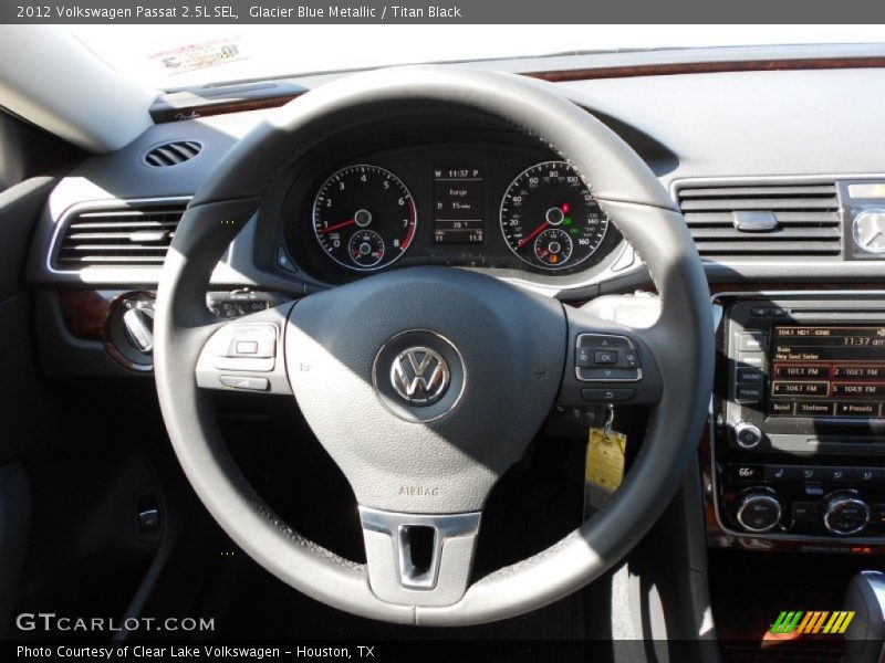 Glacier Blue Metallic / Titan Black 2012 Volkswagen Passat 2.5L SEL