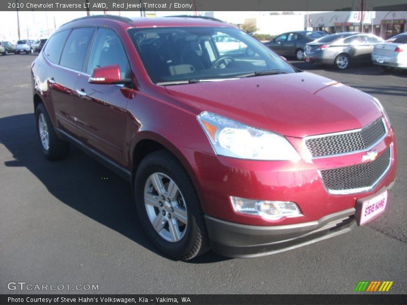 Red Jewel Tintcoat / Ebony 2010 Chevrolet Traverse LT AWD