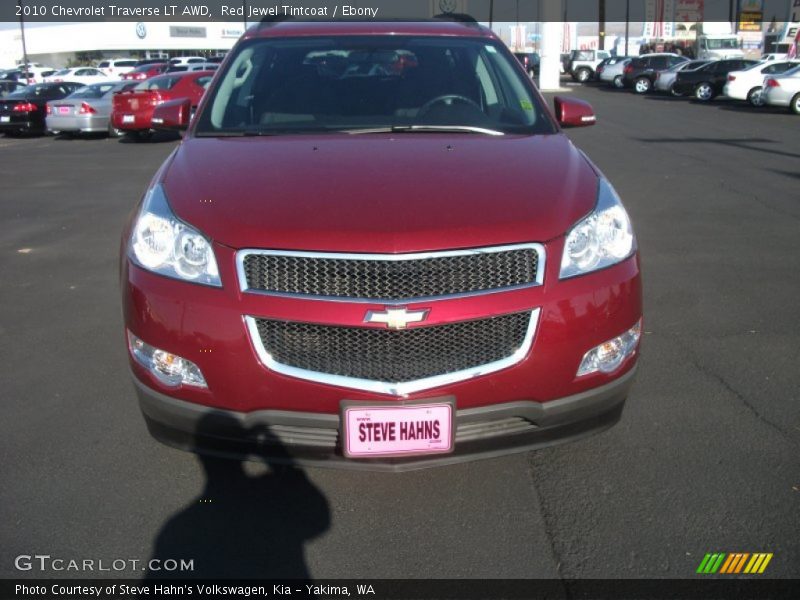 Red Jewel Tintcoat / Ebony 2010 Chevrolet Traverse LT AWD